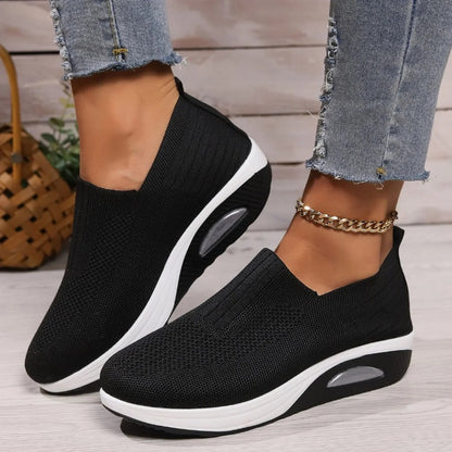 Kathleen – Knit Slip-On Trainers with Air Cushion Sole