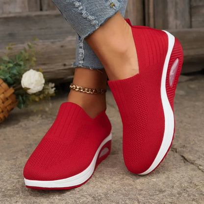 Kathleen – Knit Slip-On Trainers with Air Cushion Sole