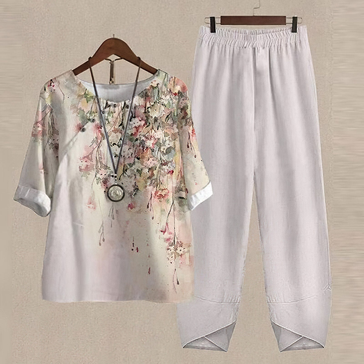 Morwenna – Butterfly Print Relaxed Two-Piece Set