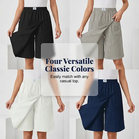 Lowri – Relaxed Wide Leg Casual Shorts