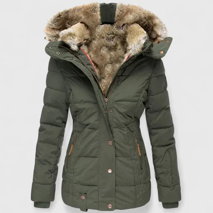Sheena – Faux Fur Hooded Puffer Jacket