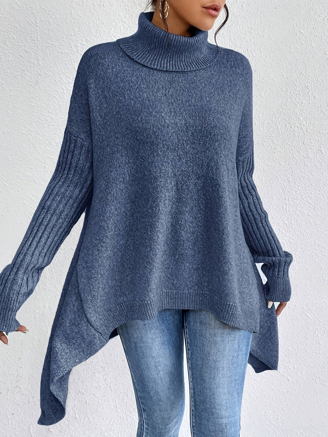 Nicola – Oversized Turtleneck Knit Jumper
