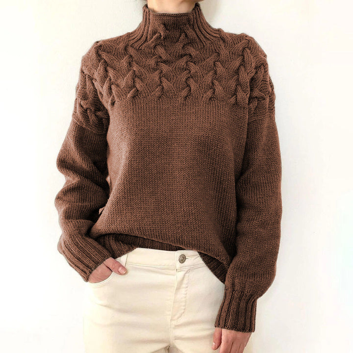 Hazel – Cable-Knit Turtleneck Jumper