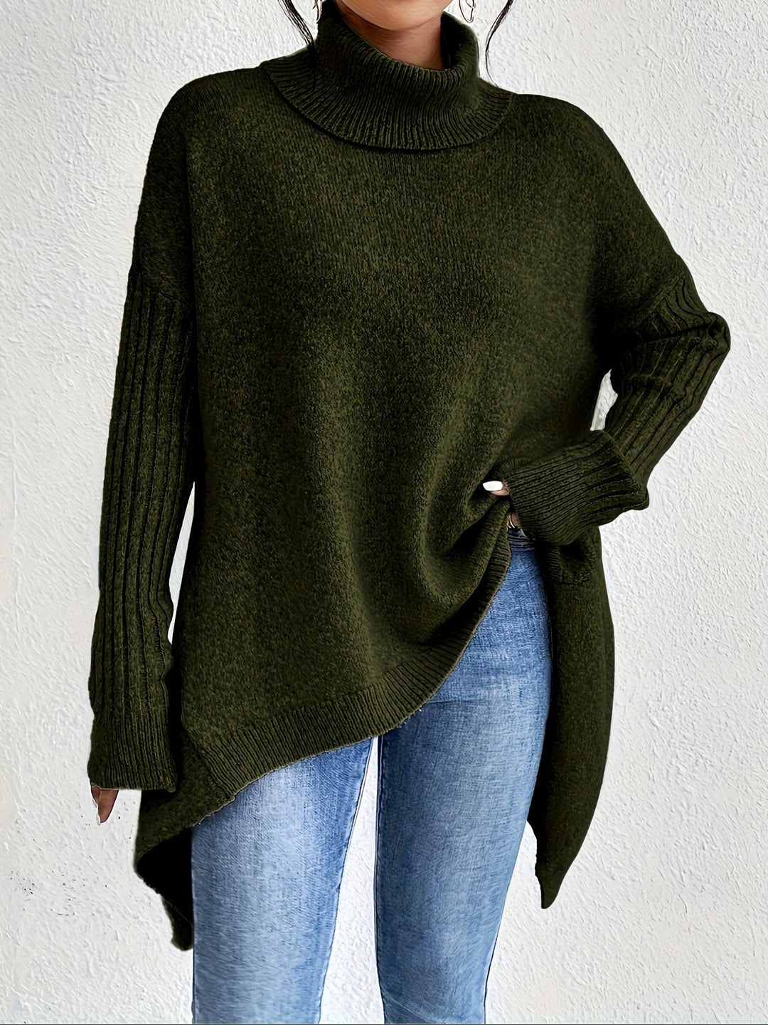 Nicola – Oversized Turtleneck Knit Jumper