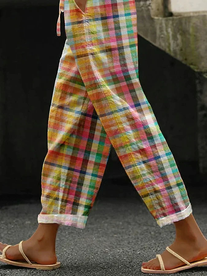 Jimena | Comfortable Checkered Trousers