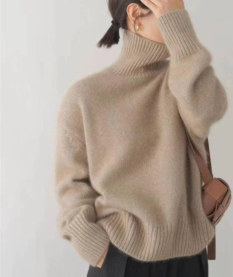 Tilly – Oversized Polo Neck Knit Jumper