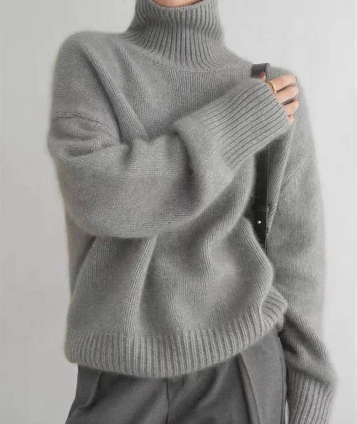 Tilly – Oversized Polo Neck Knit Jumper