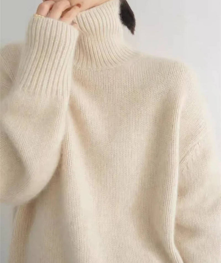 Tilly – Oversized Polo Neck Knit Jumper
