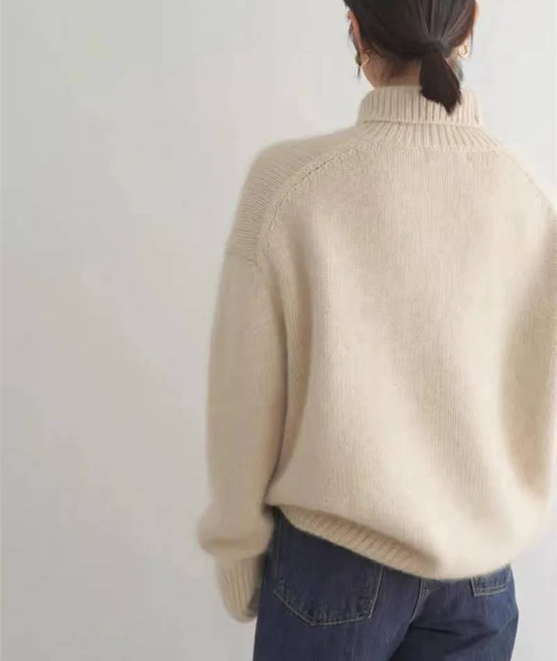 Tilly – Oversized Polo Neck Knit Jumper