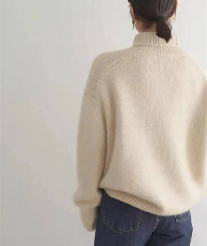 Tilly – Oversized Polo Neck Knit Jumper