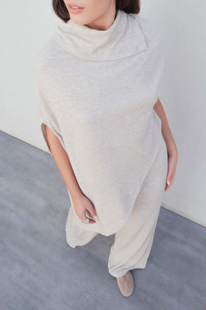 Serena – Draped Cowl Neck Layer Top