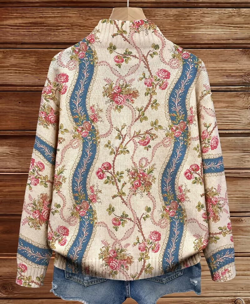 Annabel – Climbing Rose Floral Zip Jacket