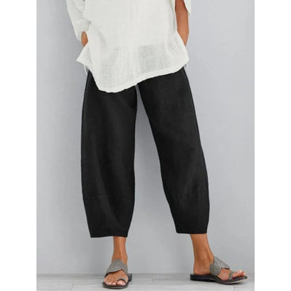 Dorothy – Cropped Lantern-Leg Relaxed Trousers