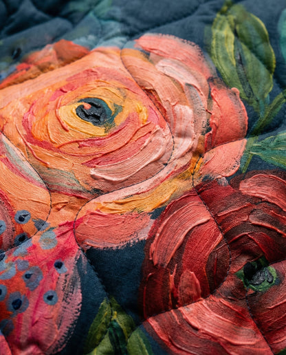 Vera – Vintage Floral Print Quilted Jacket