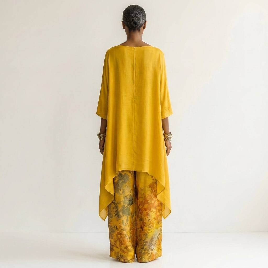 Thomasina – Asymmetric Tunic and Wide-Leg Trouser Set