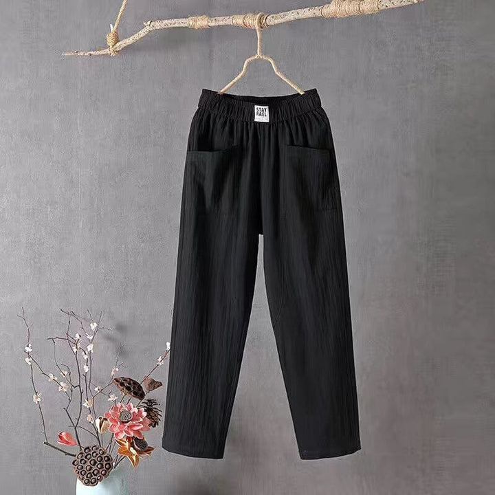 Thomasina – Relaxed Linen-Look Tapered Trousers