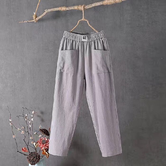 Thomasina – Relaxed Linen-Look Tapered Trousers
