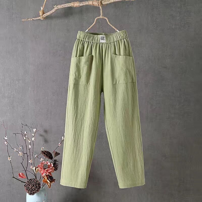 Thomasina – Relaxed Linen-Look Tapered Trousers