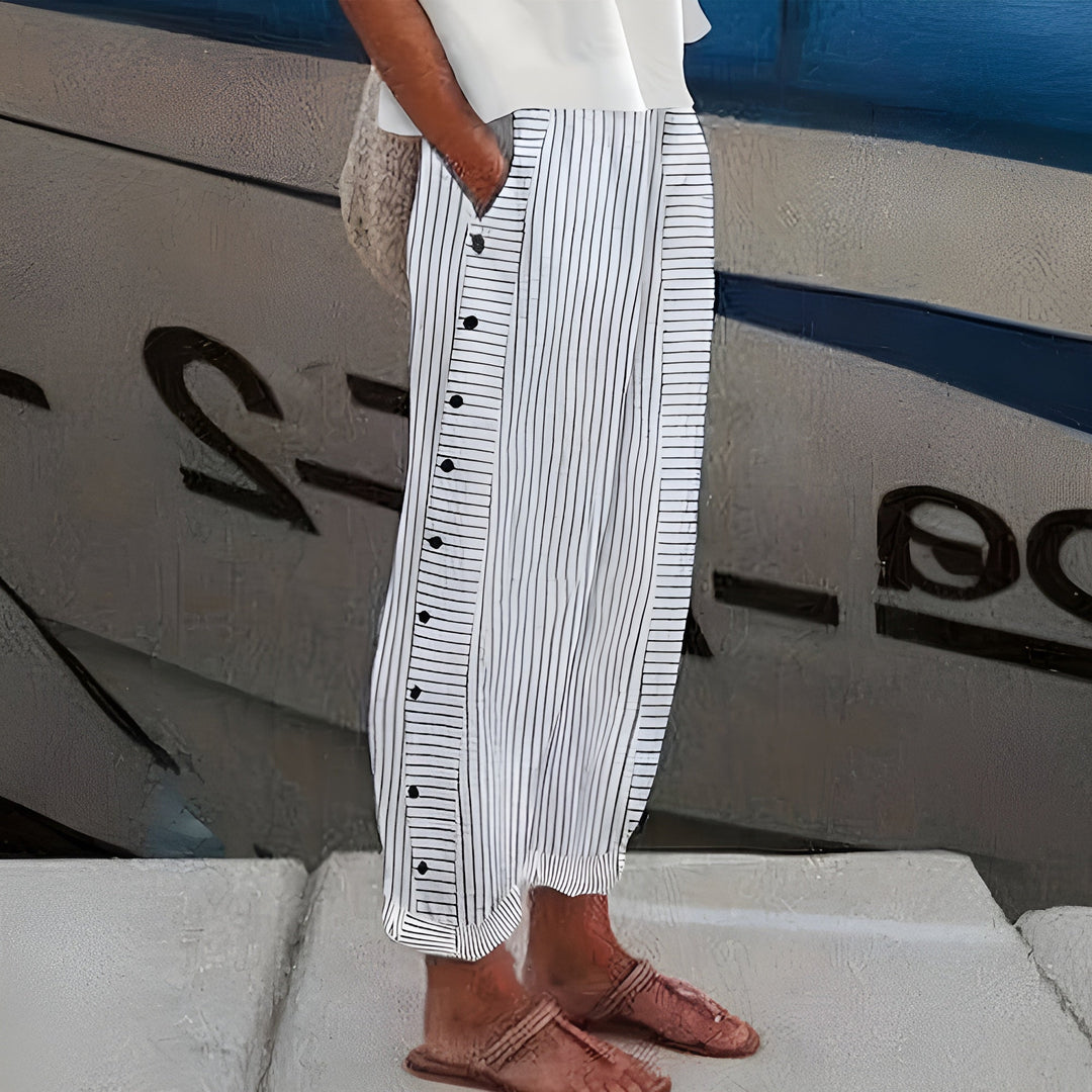 Belinda | Stylish Summer Striped Trousers