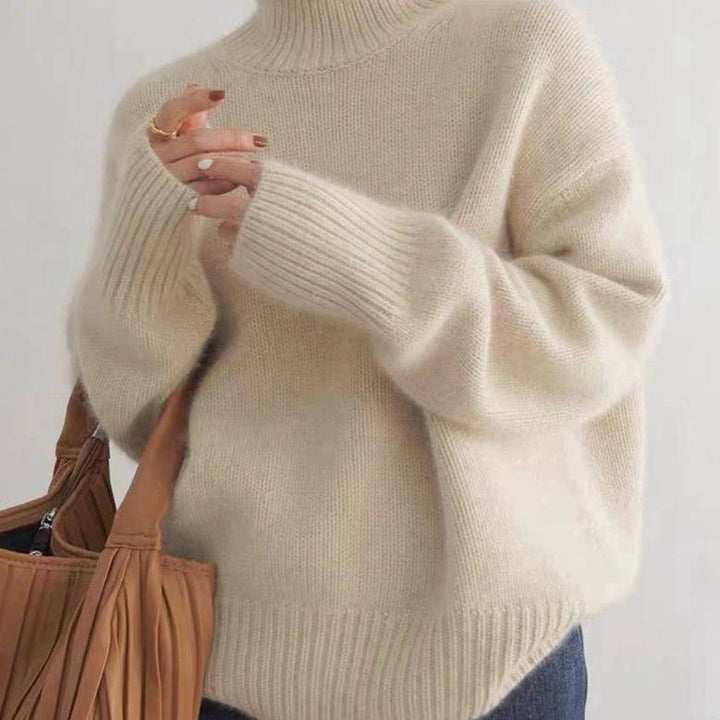 Tilly – Oversized Polo Neck Knit Jumper