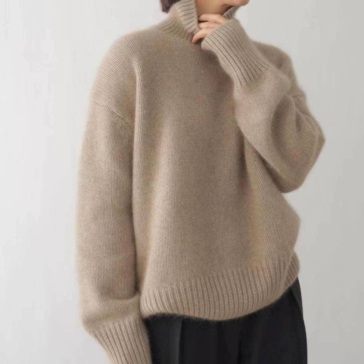 Tilly – Oversized Polo Neck Knit Jumper
