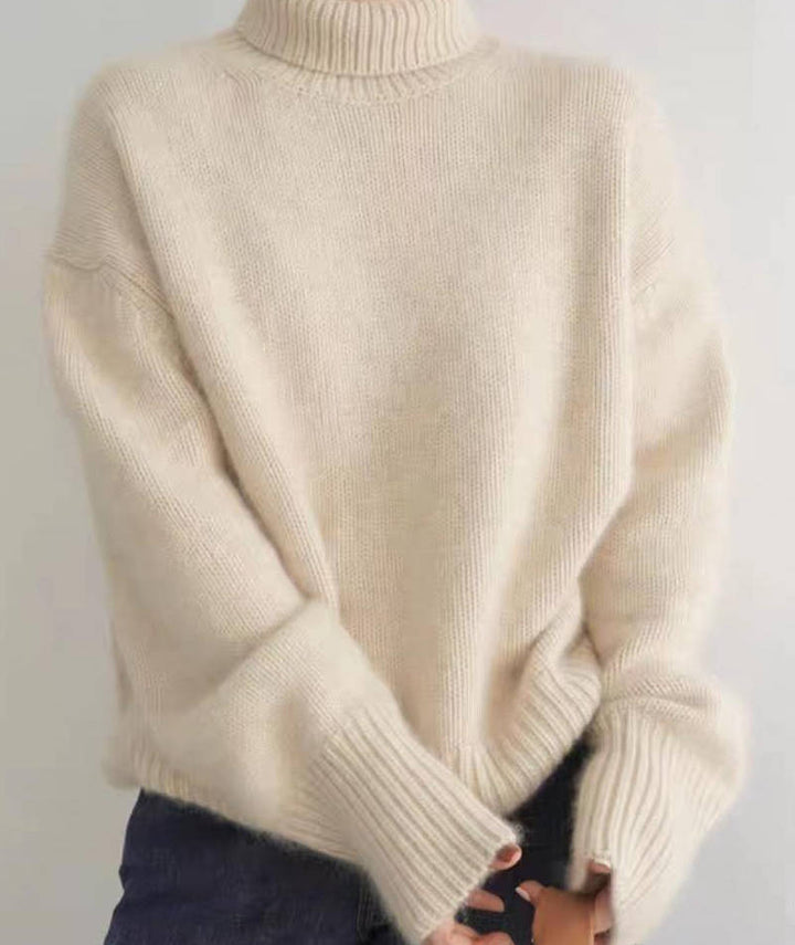 Tilly – Oversized Polo Neck Knit Jumper