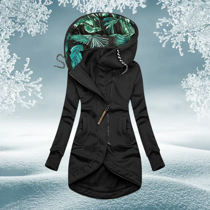 Gwyneth – Longline Hooded Zip-Up Jacket