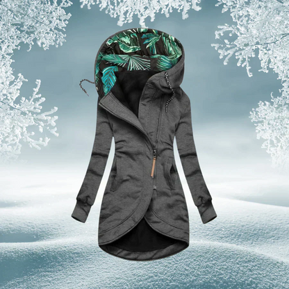 Gwyneth – Longline Hooded Zip-Up Jacket