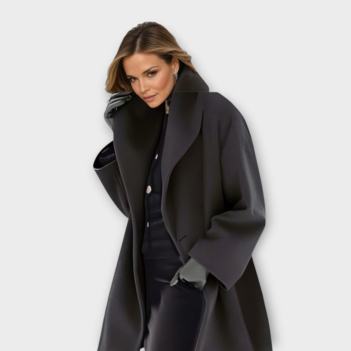 Lowri – Elegant Relaxed Lapel Coat