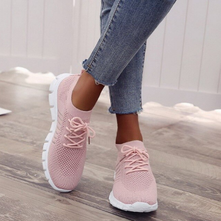 Fiona – Lightweight Lace-Up Knit Trainers