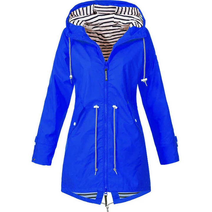 Lesley – Hooded Rain Jacket with Drawstring Waist