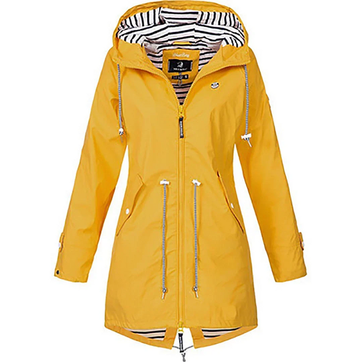 Lesley – Hooded Rain Jacket with Drawstring Waist