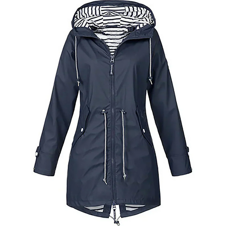 Lesley – Hooded Rain Jacket with Drawstring Waist