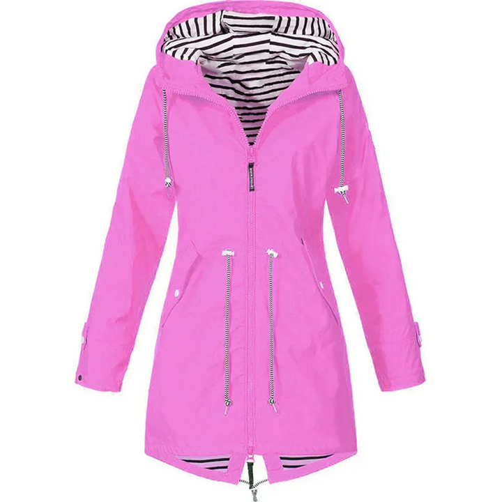 Lesley – Hooded Rain Jacket with Drawstring Waist