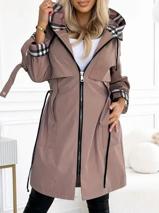 Blanche – Hooded Zip-Up Windproof Coat
