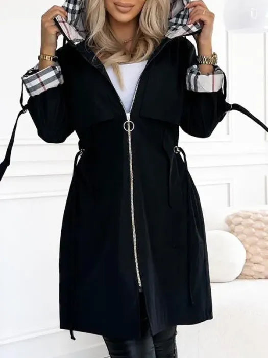 Blanche – Hooded Zip-Up Windproof Coat