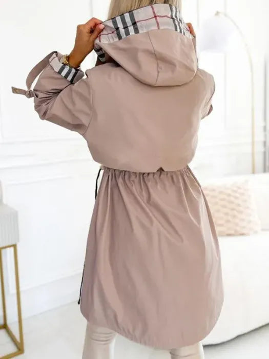 Blanche – Hooded Zip-Up Windproof Coat