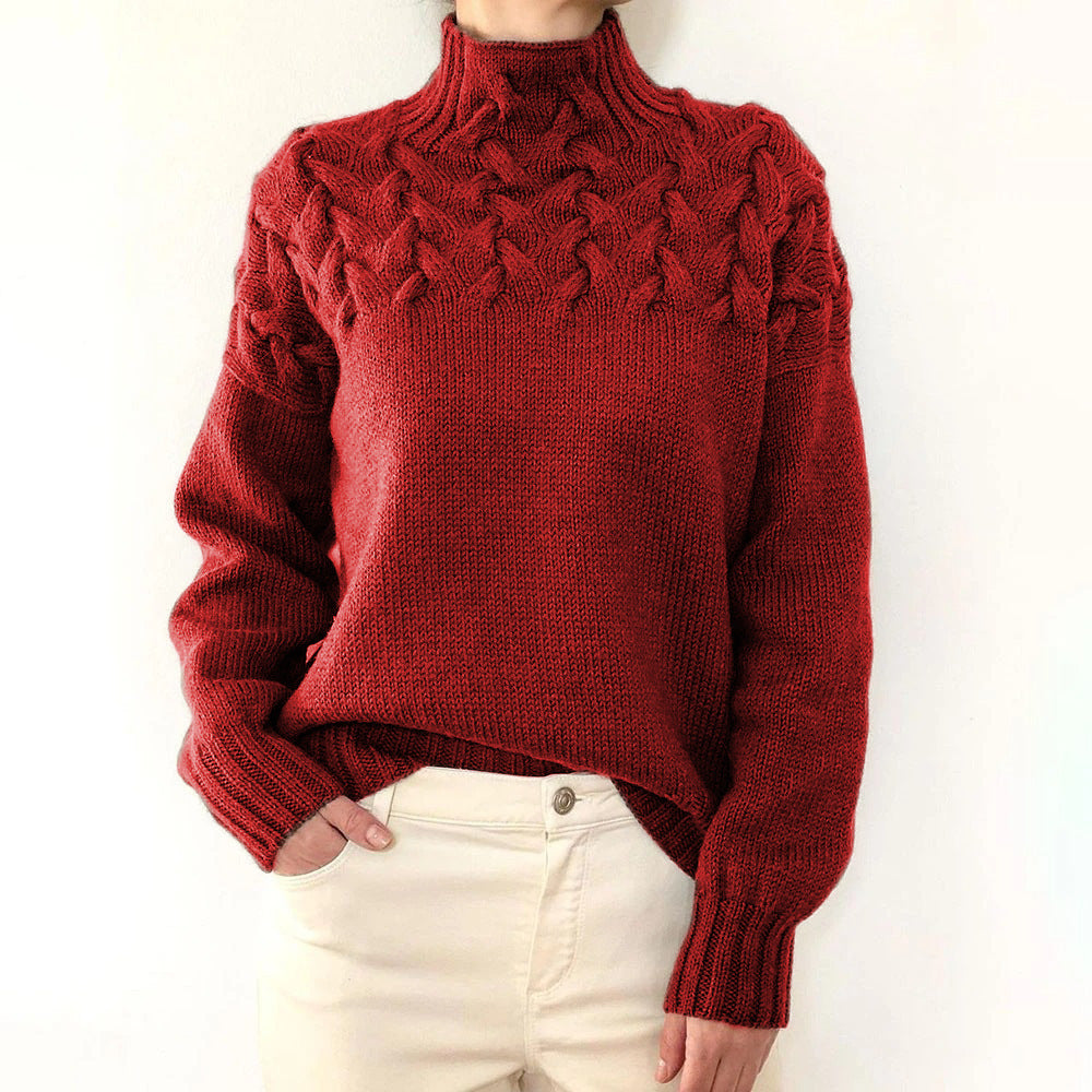 Hazel – Cable-Knit Turtleneck Jumper