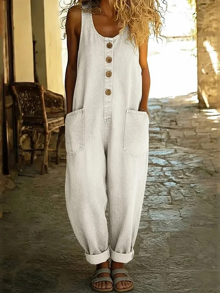 Sophia | Vintage Wash Denim Dungarees