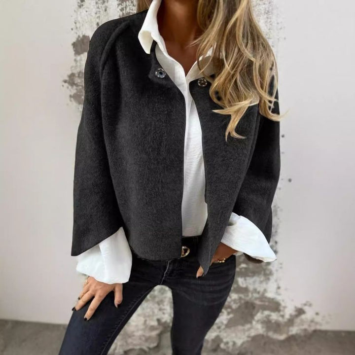 Thomasina – Cropped Button-Up Knit Cardigan