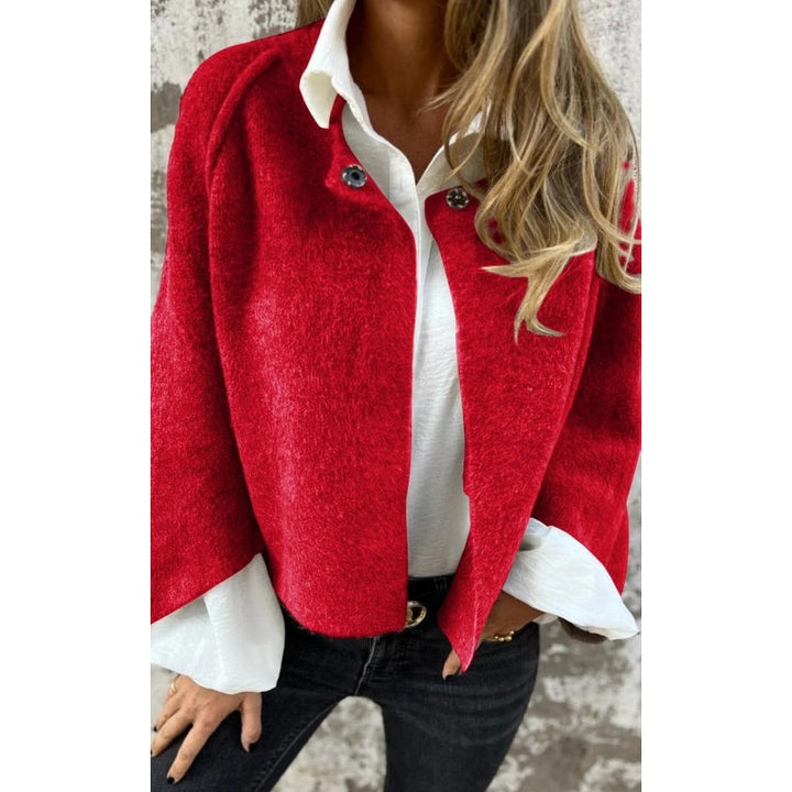 Thomasina – Cropped Button-Up Knit Cardigan