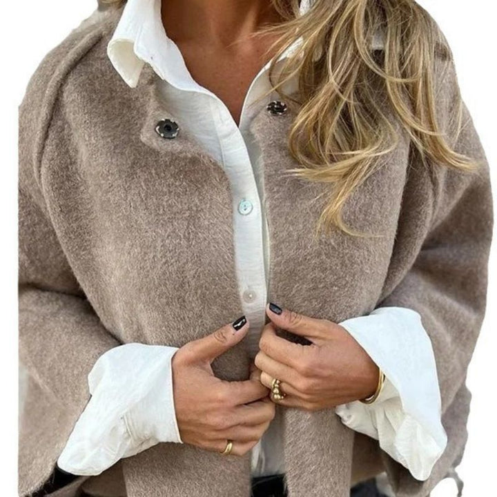 Thomasina – Cropped Button-Up Knit Cardigan