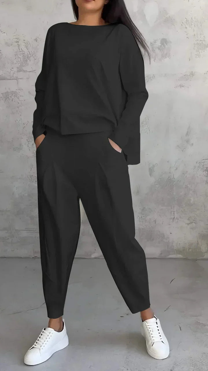 Sylvia – Relaxed Long Sleeve Two-Piece Set