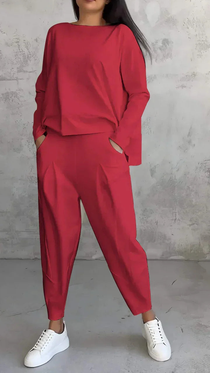 Sylvia – Relaxed Long Sleeve Two-Piece Set