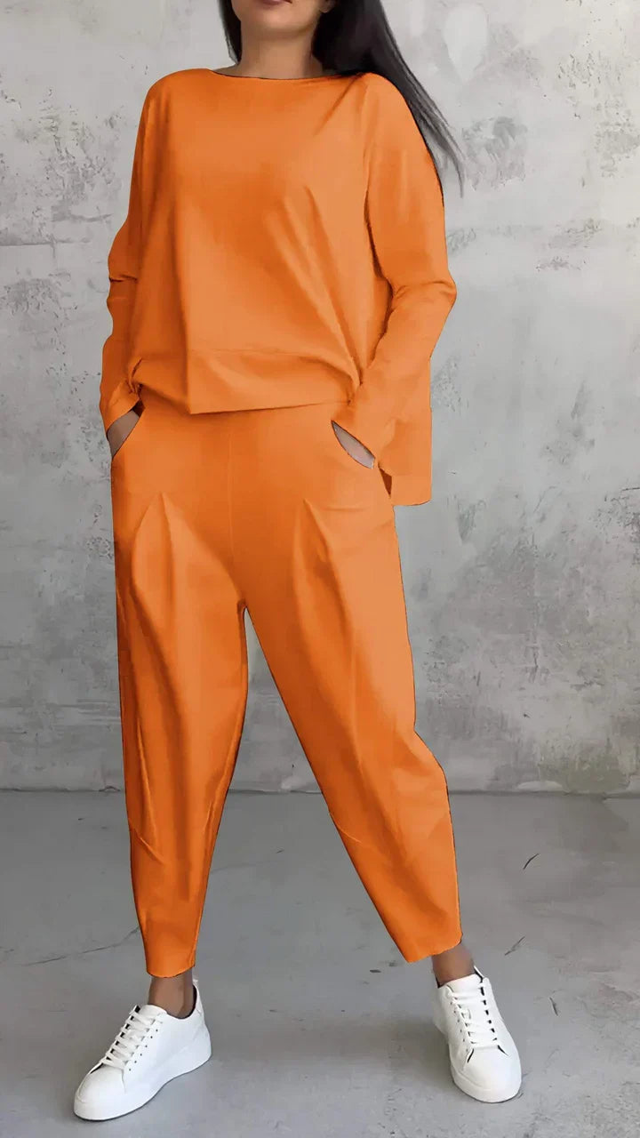 Sylvia – Relaxed Long Sleeve Two-Piece Set