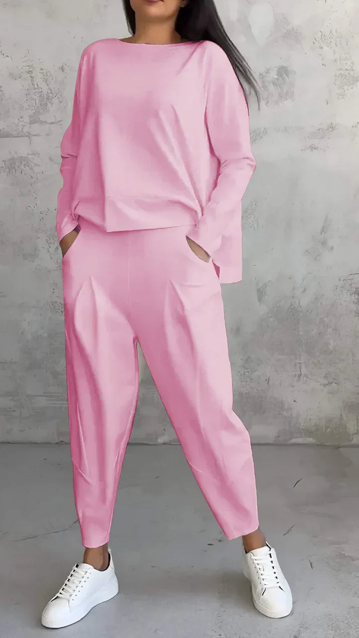 Sylvia – Relaxed Long Sleeve Two-Piece Set