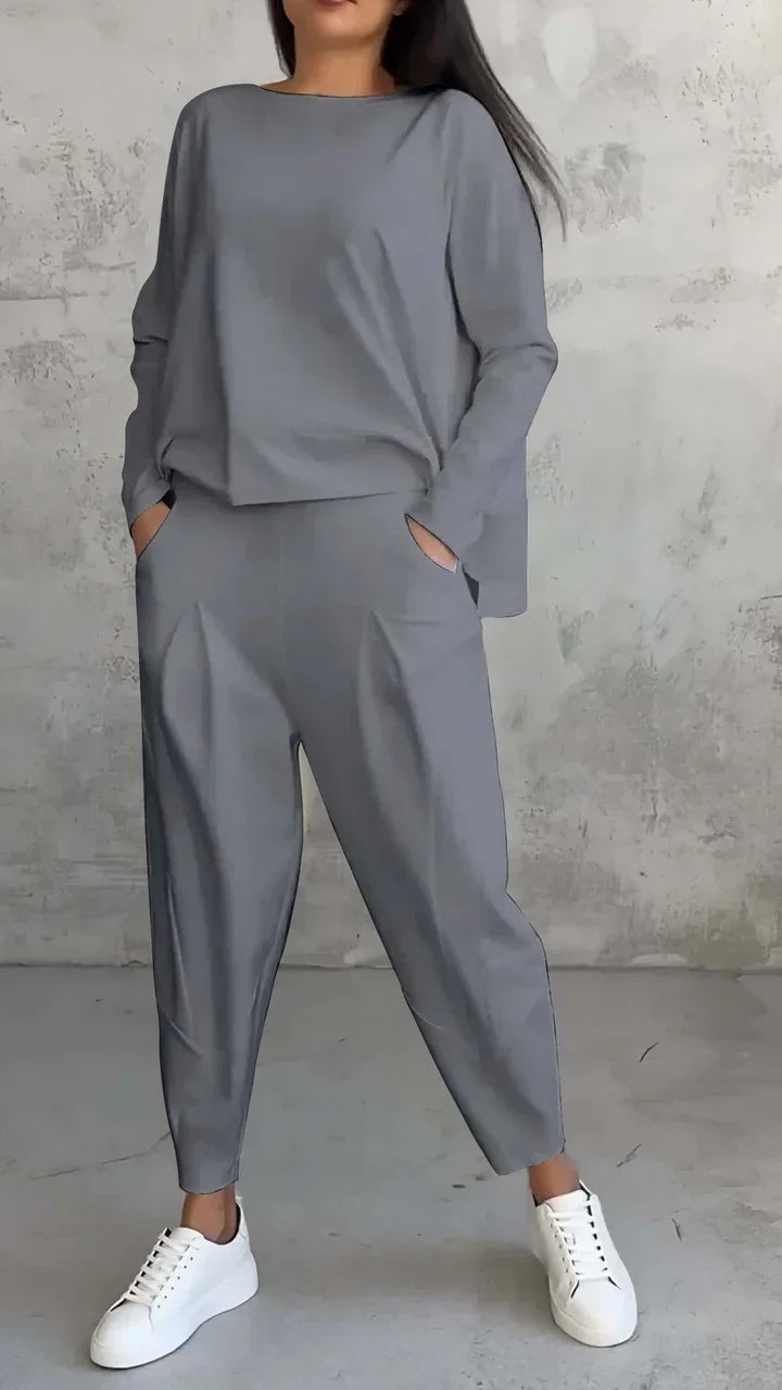 Sylvia – Relaxed Long Sleeve Two-Piece Set