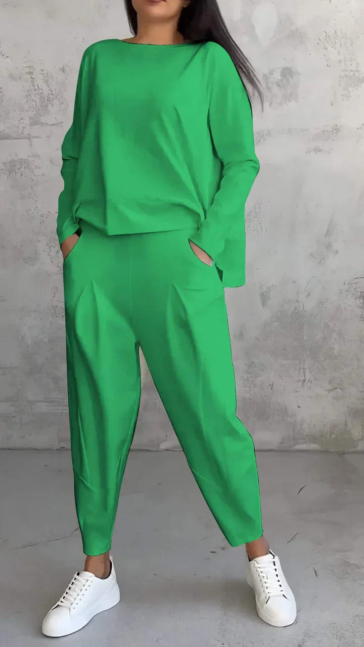 Sylvia – Relaxed Long Sleeve Two-Piece Set