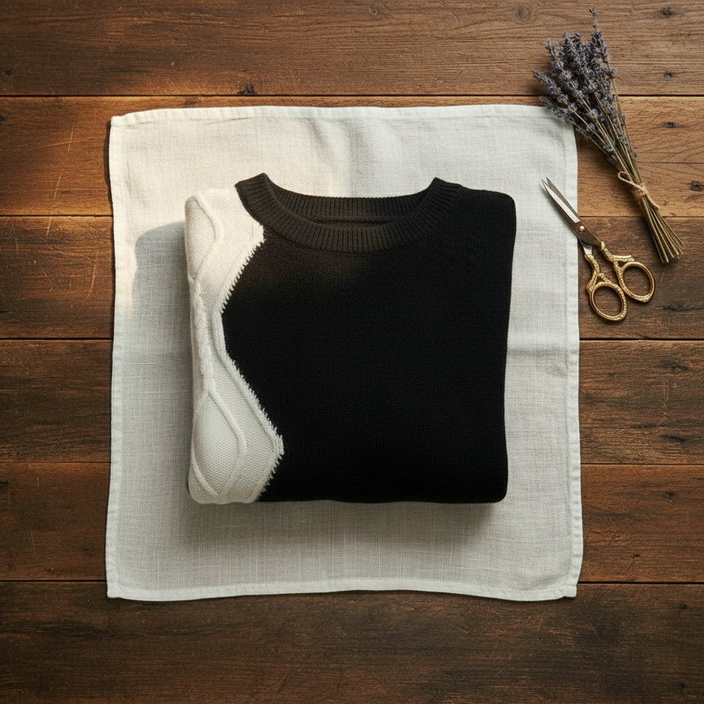 Lorraine – Crew Neck Colour-Block Knit Jumper