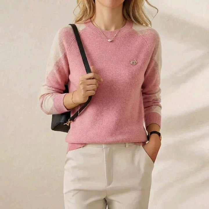 Jennifer – Contrast Sleeve Knit Jumper